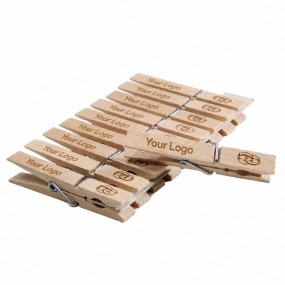Holzklammern Wäscheklammern aus Holz gravieren lassen